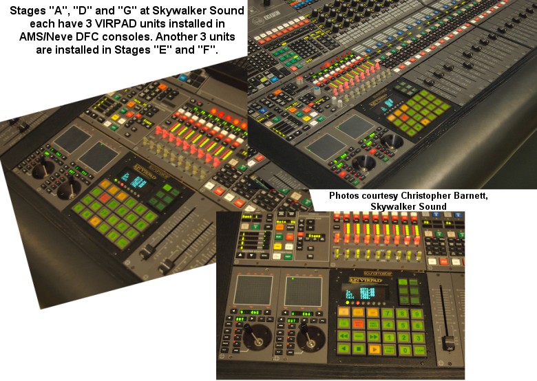 VIRPAD installation in DFC consoles at Skywalker Sound